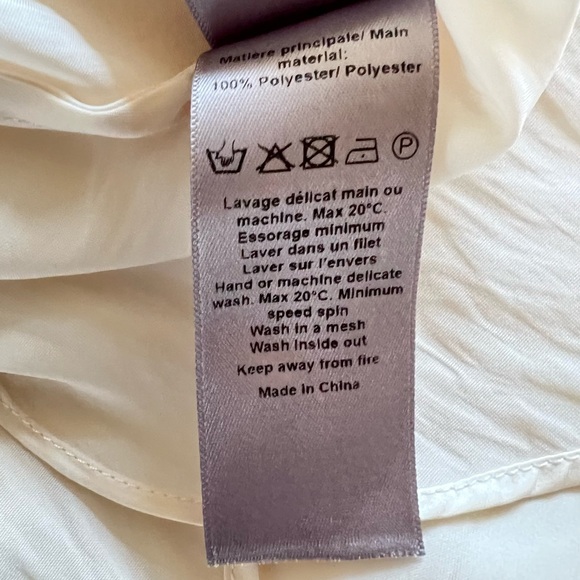 Zadig & Voltaire Telia Satin V-Neck Blouse - Picture 9 of 9